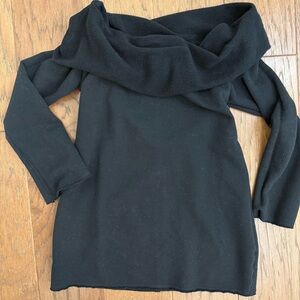 Victoria's Secret Black Off-Shoulder Soft Sweater Tunic